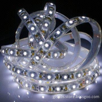 Waterproof 3528 SMD LED Strip White 5m with Input Voltage of 12V or 24V DC, 6-piece of LEDs/Unit
